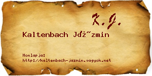Kaltenbach Jázmin névjegykártya